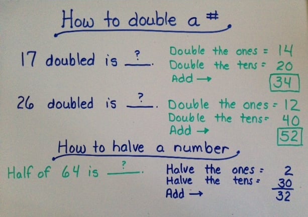 Doubling and halving : Mental Workouts