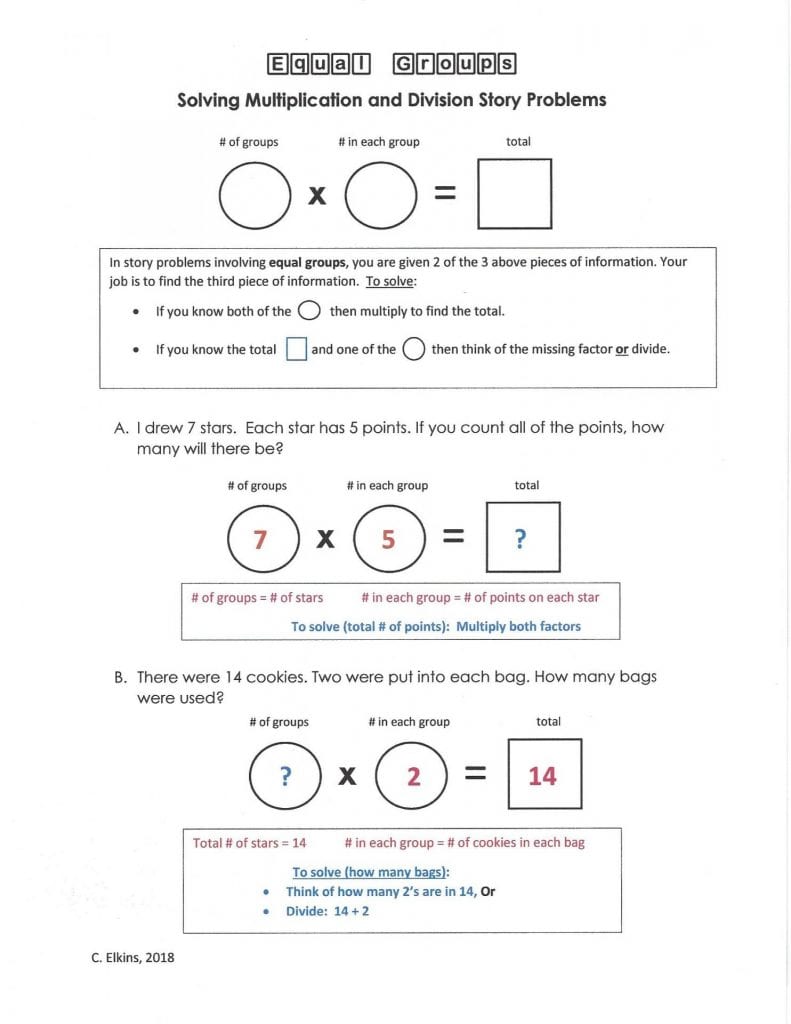 Math Problem Solving Part 30: Equal Groups Story Problems  OK Math